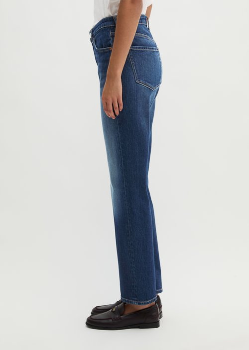 Jeans model Linde straight cropped — Dark Blue