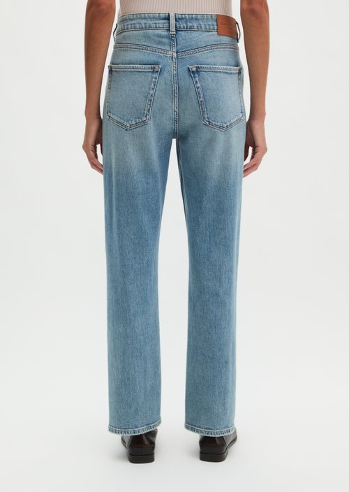 Jeans model Linde straight cropped — Light Blue