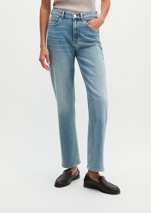 Jeans model Linde straight cropped — Light Blue