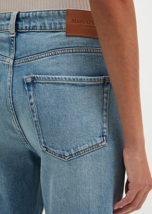 Jeans model Linde straight cropped — Light Blue
