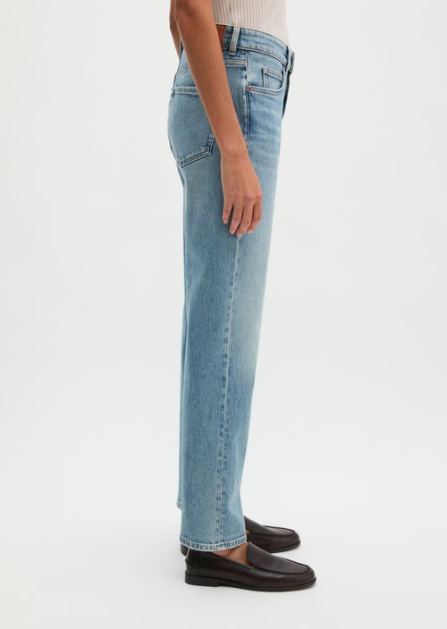 Jeans model Linde straight cropped — Light Blue
