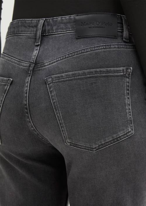 Linde Straight Cropped Jeans Medium Grey in detail view