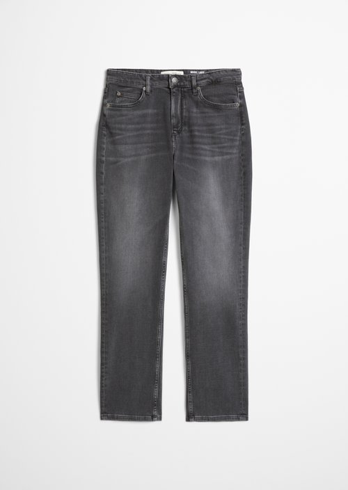 Linde Straight Cropped Jeans — Medium Grey