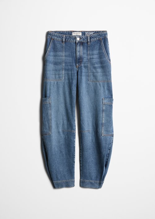 Jeans model Lara cargo barrel — Medium Blue