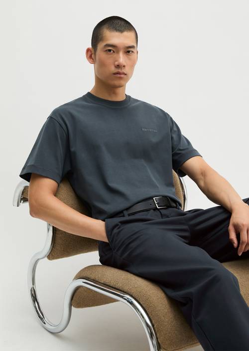 T-shirt relaxed Peppercorn Grey en vue de face