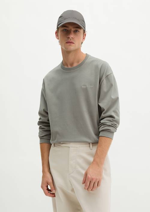 Longsleeve relaxed Graphite Dust in Frontalansicht