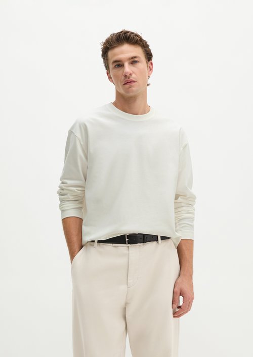 Relaxed longsleeve — Silky White