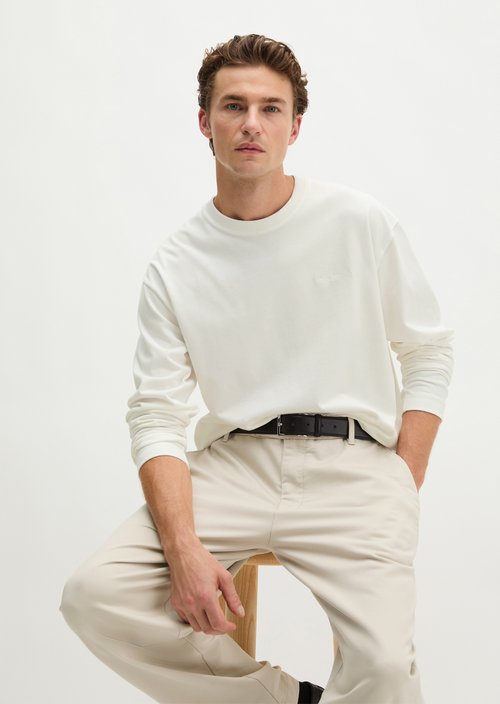 Relaxed longsleeve — Silky White