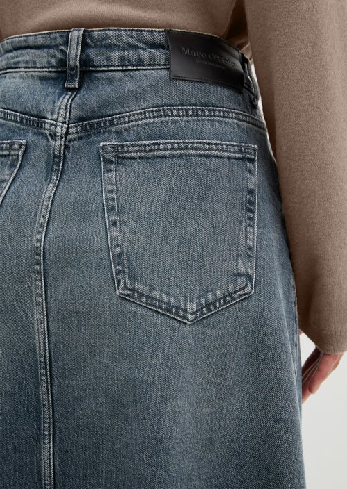 Flared denim skirt — Medium Grey