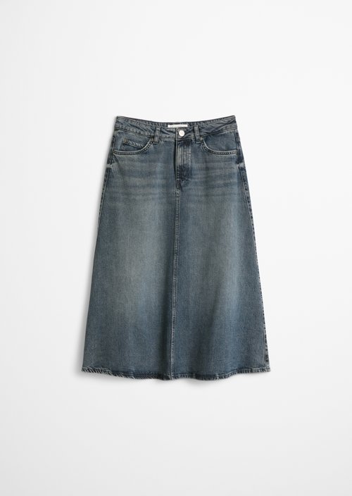 Flared denim skirt — Medium Grey