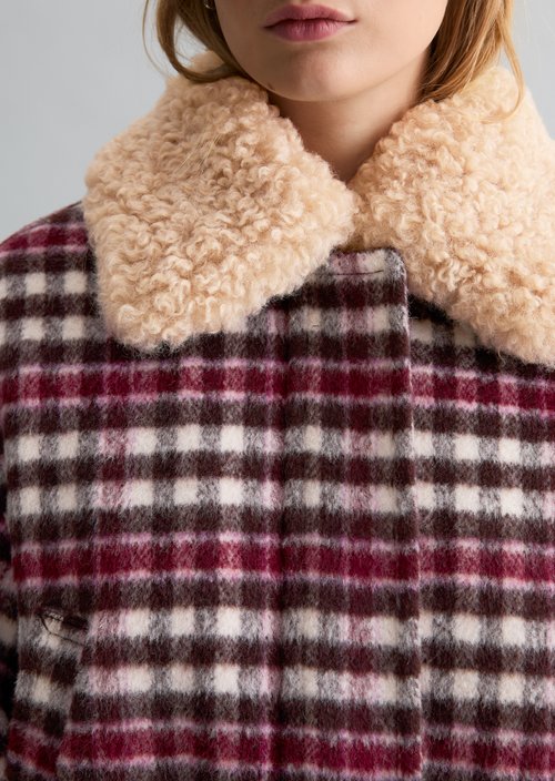 Regular-Fit Checkered Wool Blouson — Offwhite