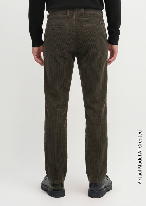 Osby Pleated Tapered Corduroy Pants — Wooden Earth