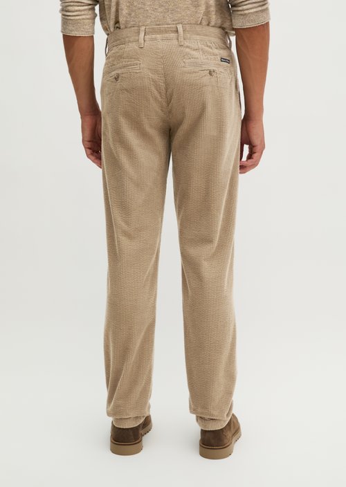 Osby Pleated Tapered Corduroy Pants — Charleston Gray