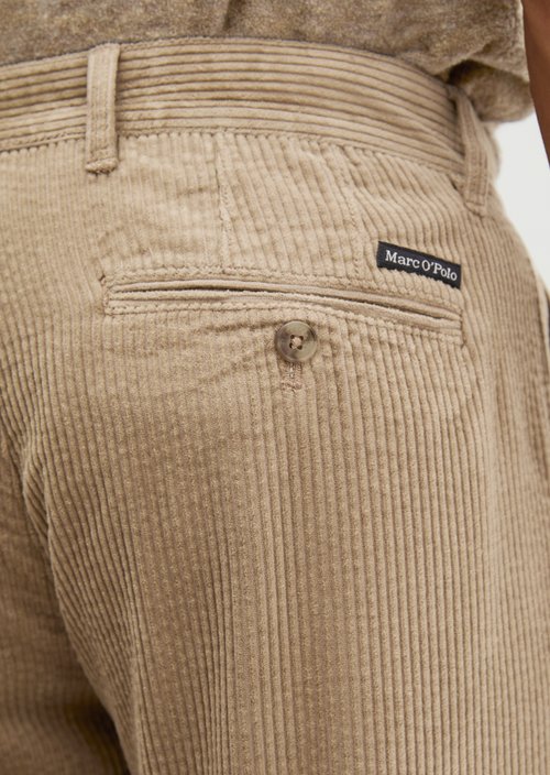 Osby Pleated Tapered Corduroy Pants — Charleston Gray