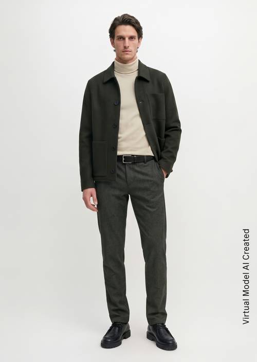 Chino Model Stig Jogger shaped Black in Frontalansicht