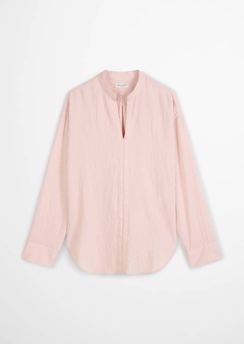 Regular gestreepte blouse Offwhite in vrijstaande weergave zonder model