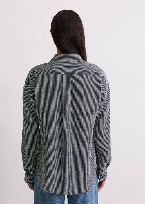 Relaxed striped blouse — White