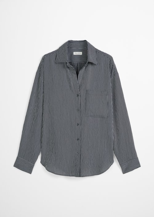 Relaxed striped blouse — White