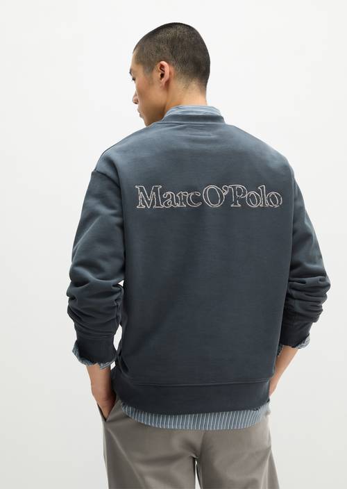 Sweatshirt relaxed Peppercorn Grey in Frontalansicht