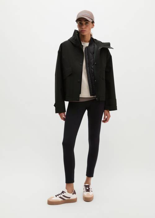 Veste de pluie 3 couches MOP x Function Black en vue de face