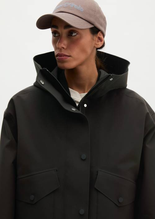 Veste de pluie 3 couches MOP x Function Black en vue détaillée