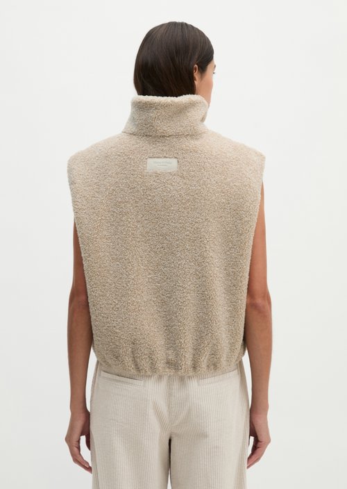 Regular Teddy Vest — Natural Grey Melange