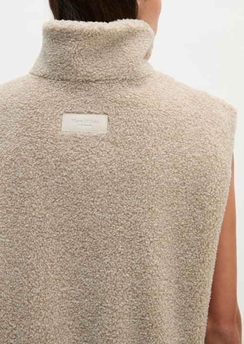 Regular Teddy Vest — Natural Grey Melange