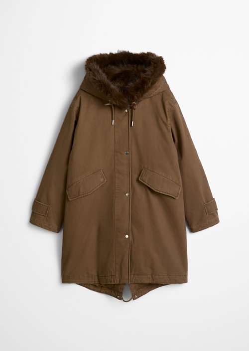 Relaxed-Fit Twill Outdoor Jacket — Dark Walnut