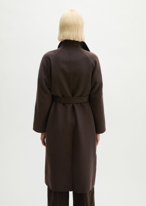 Casual Wool Coat — Burnt Coffee (alternate view)