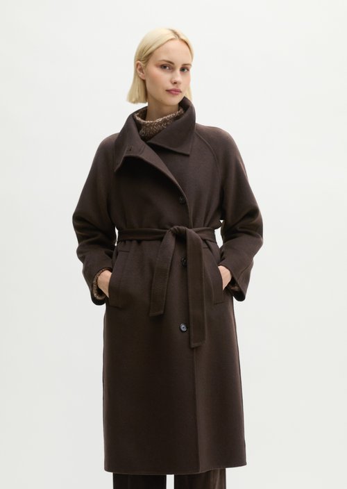Casual Wool Coat — Burnt Coffee