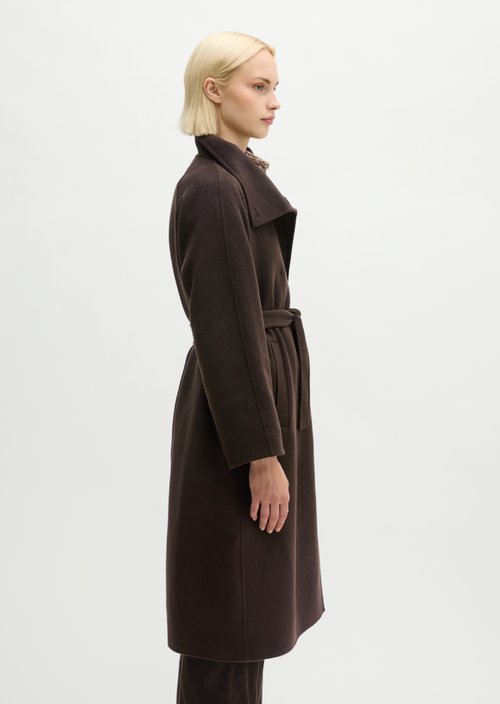Casual Wool Coat — Burnt Coffee