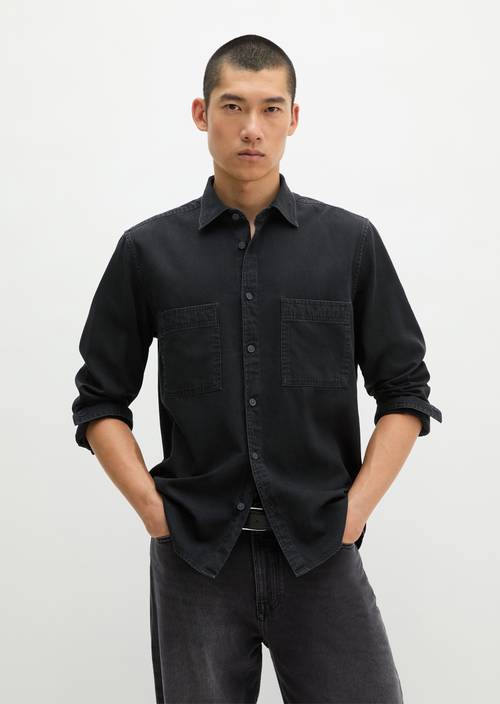 Jeanshemd regular Black in Frontalansicht