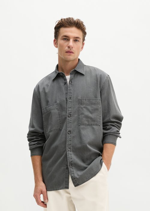 Regular-fit denim shirt — Light Grey