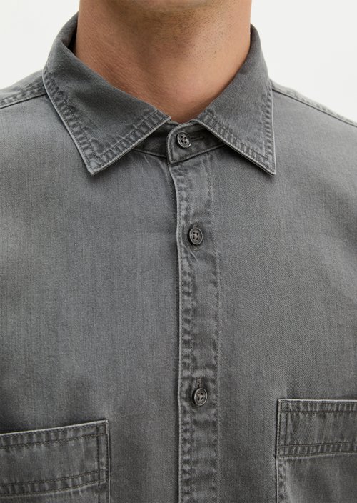 Regular-fit denim shirt — Light Grey