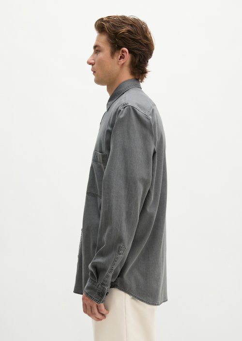 Regular-fit denim shirt — Light Grey