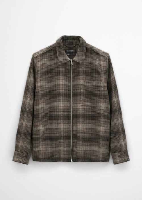 Regular-Fit Overshirt — Dark Brown