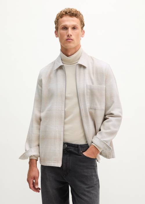 Regular-Fit Overshirt Medium Beige in front view