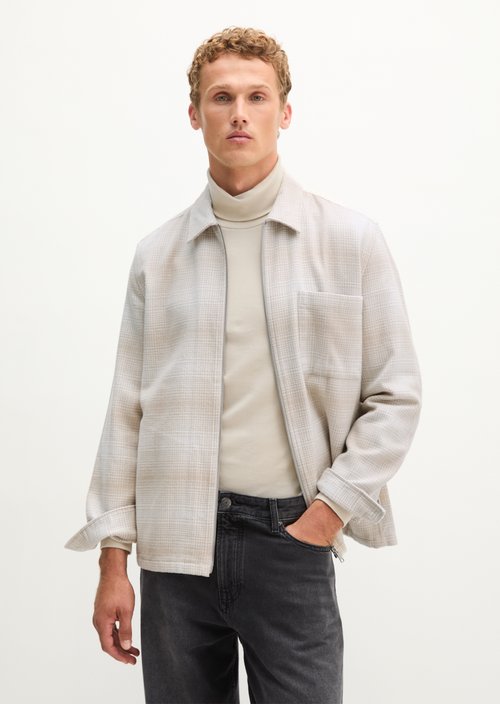 Regular-Fit Overshirt — Medium Beige