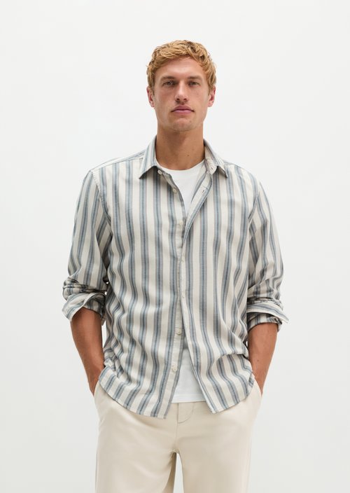 Regular-fit twill shirt — Dark Beige