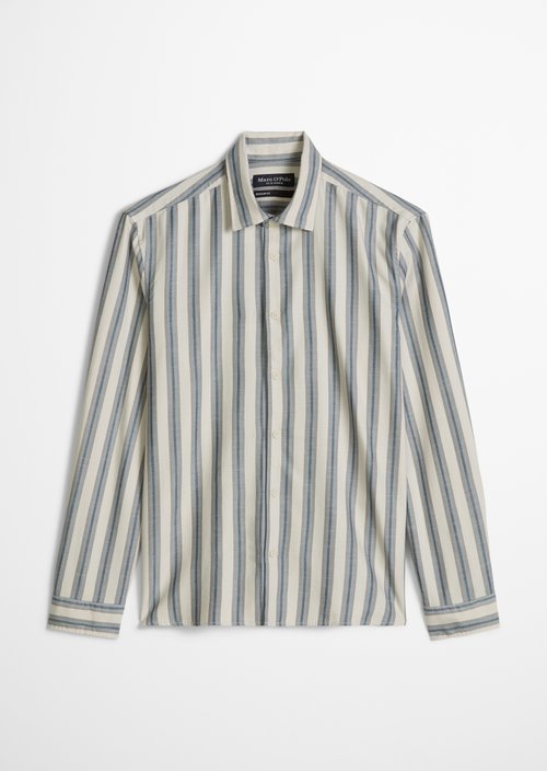 Regular-fit twill shirt — Dark Beige