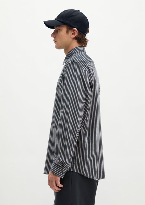 Regular-fit twill shirt — Dark Blue
