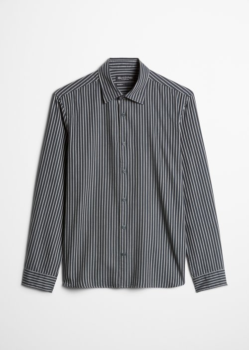 Regular-fit twill shirt — Dark Blue