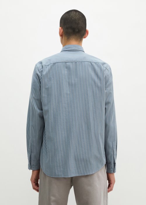 Regular-fit twill shirt — Medium Blue