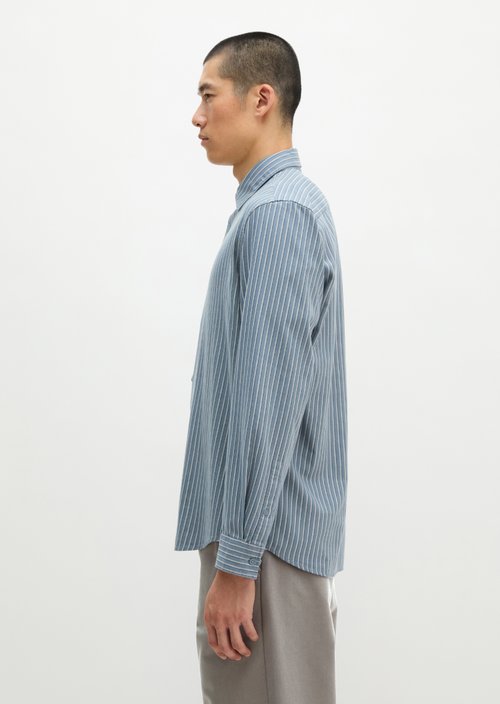 Regular-fit twill shirt — Medium Blue