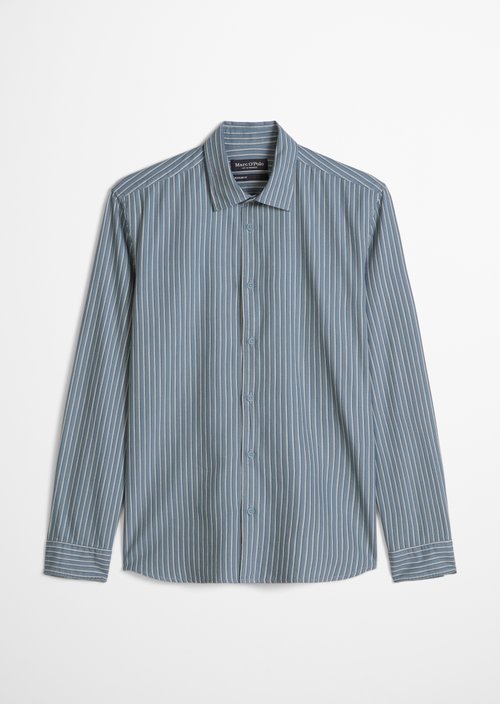 Regular-fit twill shirt — Medium Blue