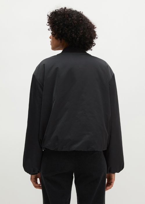 Aviator-style blouson regular cropped — Deep Night Blue