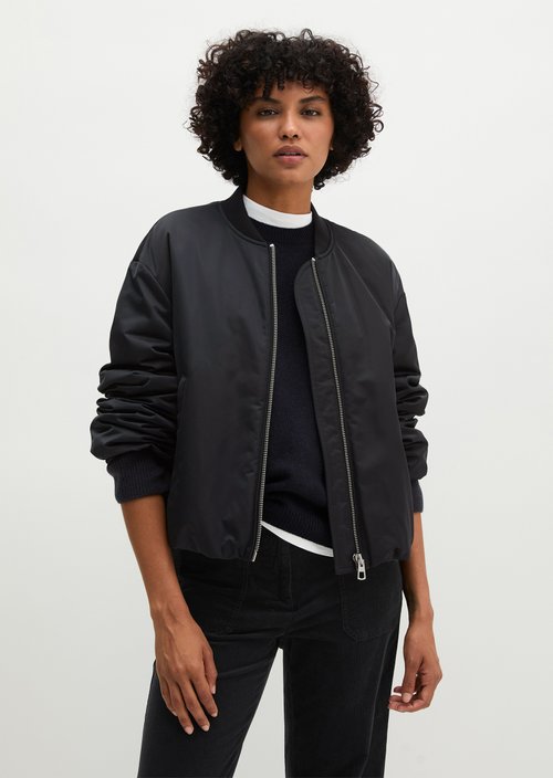 Aviator-style blouson regular cropped — Deep Night Blue