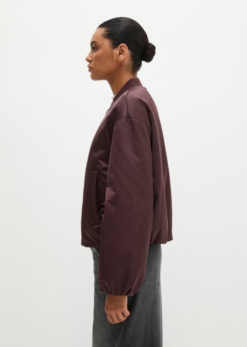 Aviator-style blouson regular cropped — Black Cherry