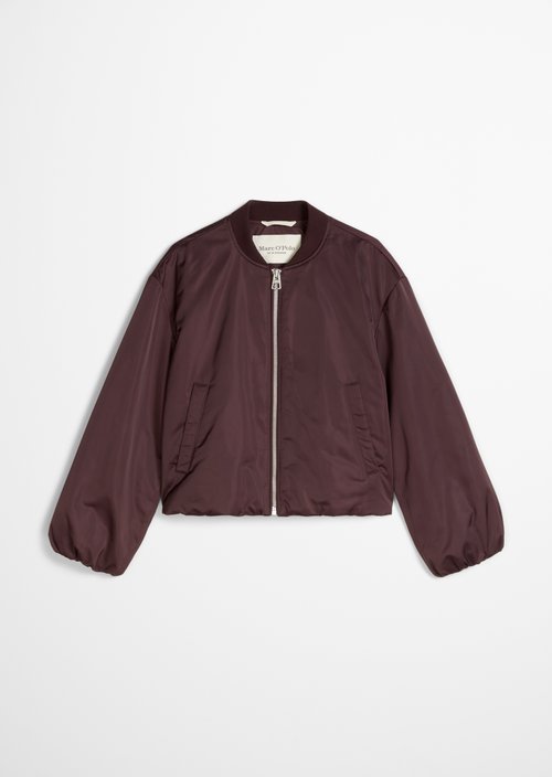 Aviator-style blouson regular cropped — Black Cherry