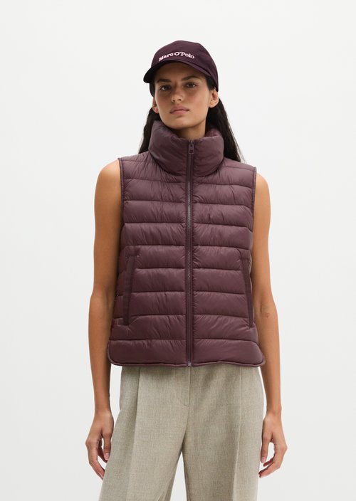 Lightweight quilted vest fitted — Black Cherry